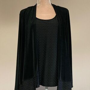 ⭐️⭐️ Choices Black Women's Shell Tank and Cardigan Combo - size Large.